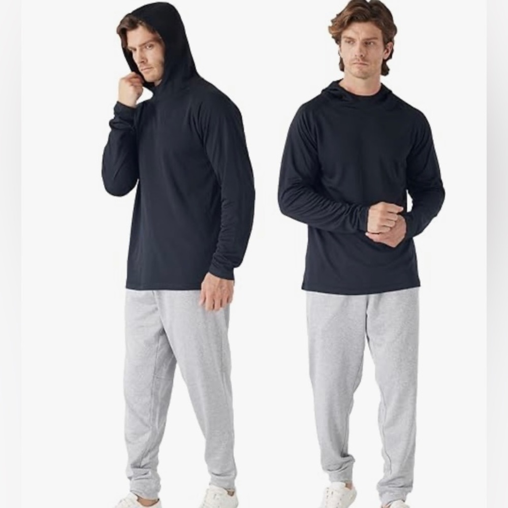 Long sleeve hooded light top with UPF 50 New with tag